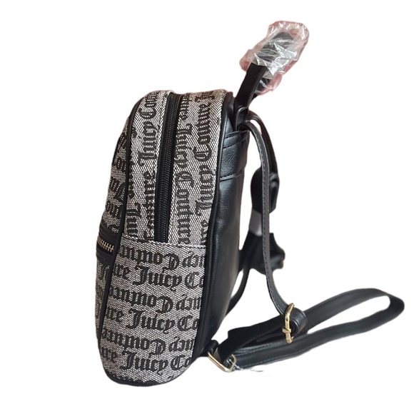 NWT Juicy Couture Black Goth Mini Backpack with Adjustable Faux‎ Leather Straps main image 4